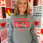 Nebraska Football Crewneck-Grey - Ana Patricia Boutique