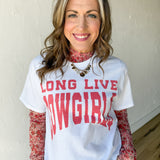 Long Live Cowgirls Tee- White - Ana Patricia Boutique