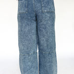 Wide Leg Denim Pants- Blue - Ana Patricia Boutique