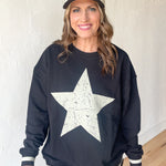 Vintage Star Pullover- Black - Ana Patricia Boutique