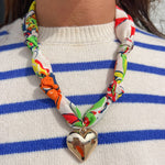 Scarf Necklace- Orange - Ana Patricia Boutique