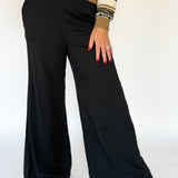Everyday Wide Leg Pants- Black - Ana Patricia Boutique