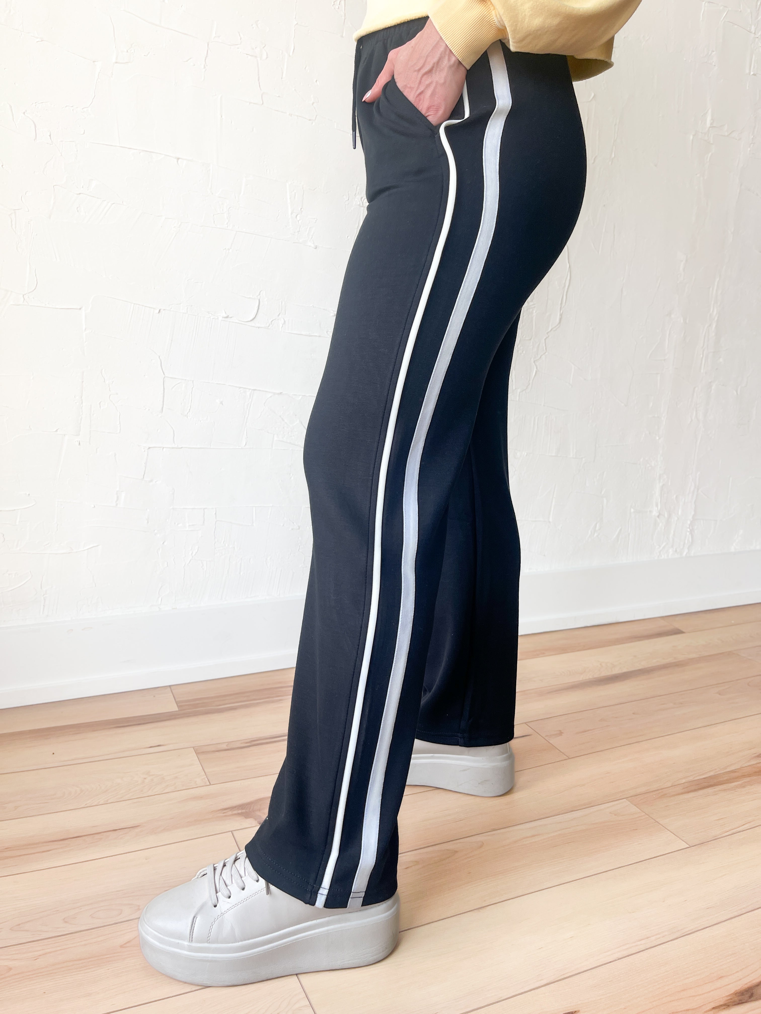 The Classic Stripe Pants- Black - Ana Patricia Boutique
