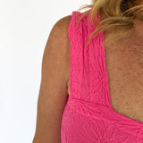 Floral Jacquard Tank- Pink - Ana Patricia Boutique