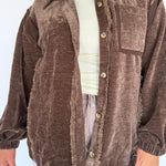 Button Down Jacket- Chocolate - Ana Patricia Boutique