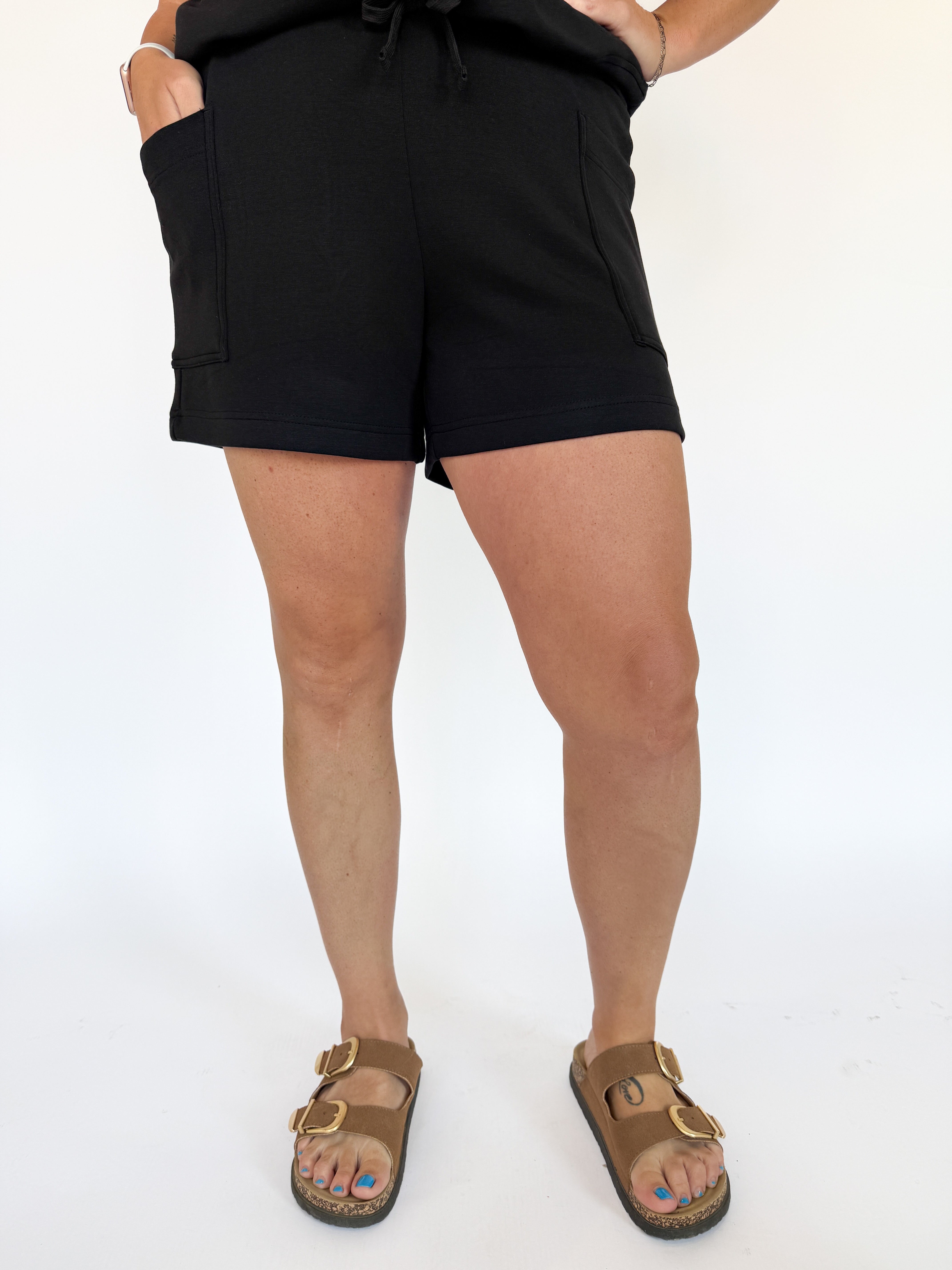 Scuba Pocket Short- Black - Ana Patricia Boutique