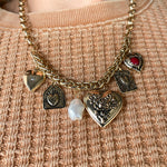 Heart Charm Necklace- Gold - Ana Patricia Boutique
