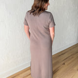 Scuba Maxi Dress- Mocha - Ana Patricia Boutique