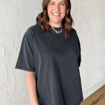 Oversized Basic Tee- Black - Ana Patricia Boutique