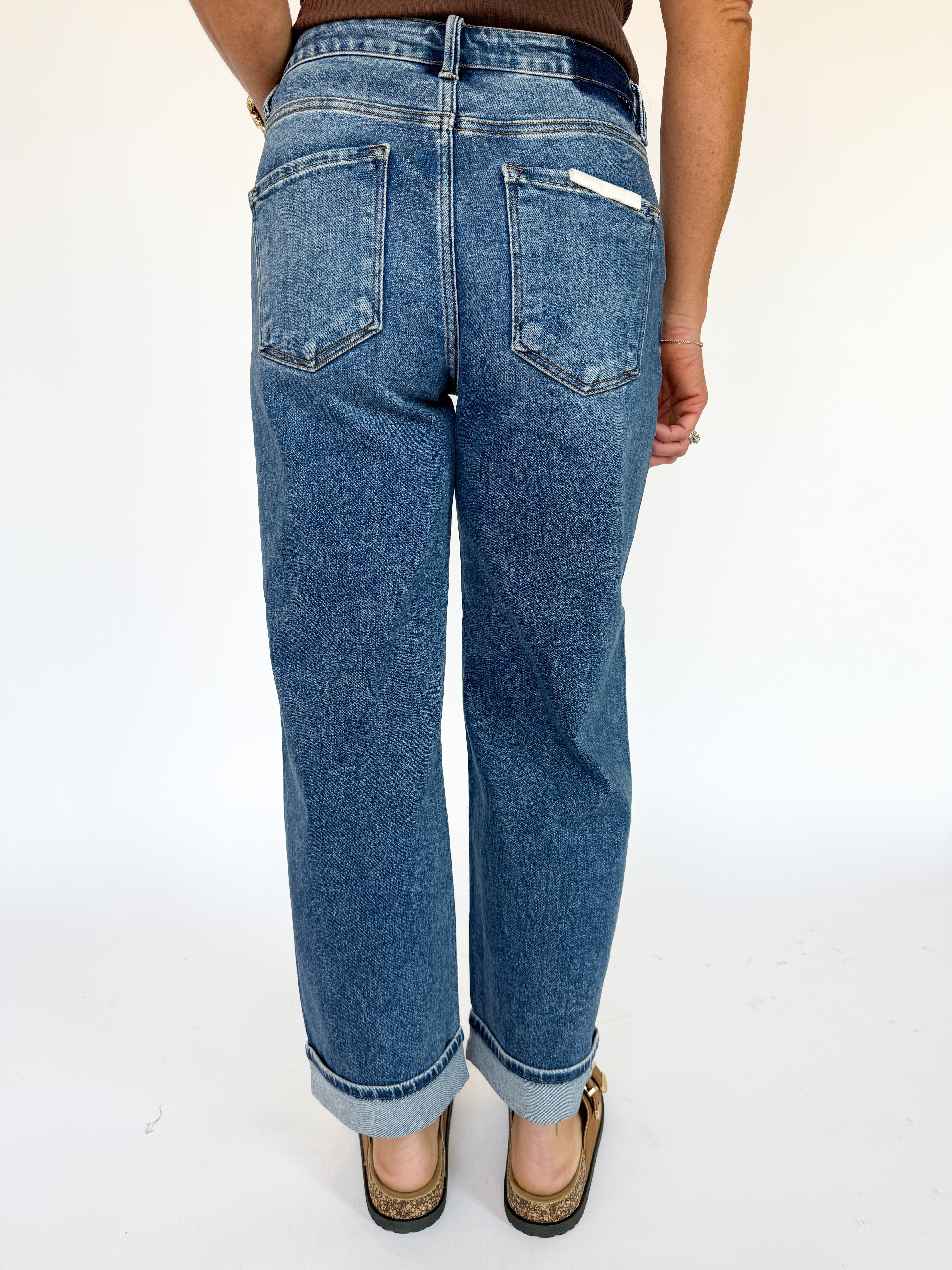 Boyfriend Mid Rise Cuffed Jeans - Ana Patricia Boutique