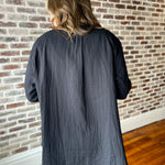 The Nattie Black Button Up Top - Ana Patricia Boutique