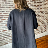 The Nattie Black Button Up Top - Ana Patricia Boutique