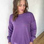 Hi-Lo Hem Pullover- Purple - Ana Patricia Boutique