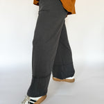 Cotton Slub Lounge Pant-Charcoal - Ana Patricia Boutique