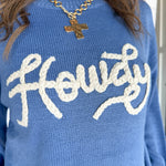 Howdy Sweater- Blue - Ana Patricia Boutique