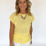 The Ivy Basic Tee- Yellow - Ana Patricia Boutique