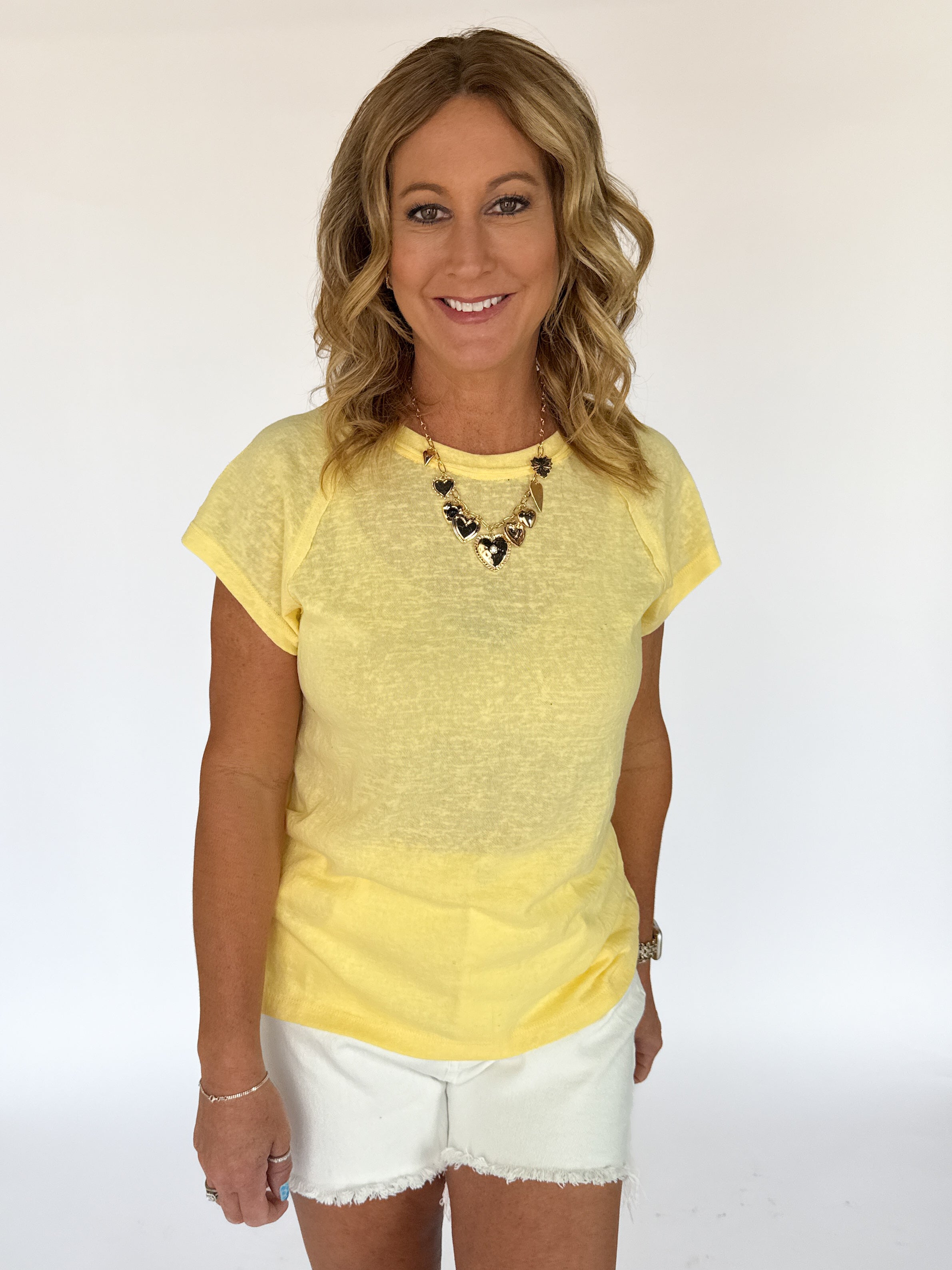 The Ivy Basic Tee- Yellow - Ana Patricia Boutique