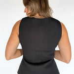 Sleeveless Longline Sweater Vest-Black - Ana Patricia Boutique