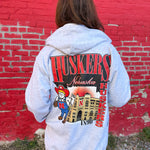 Huskers Memorial Stadium Zip Up - Ana Patricia Boutique
