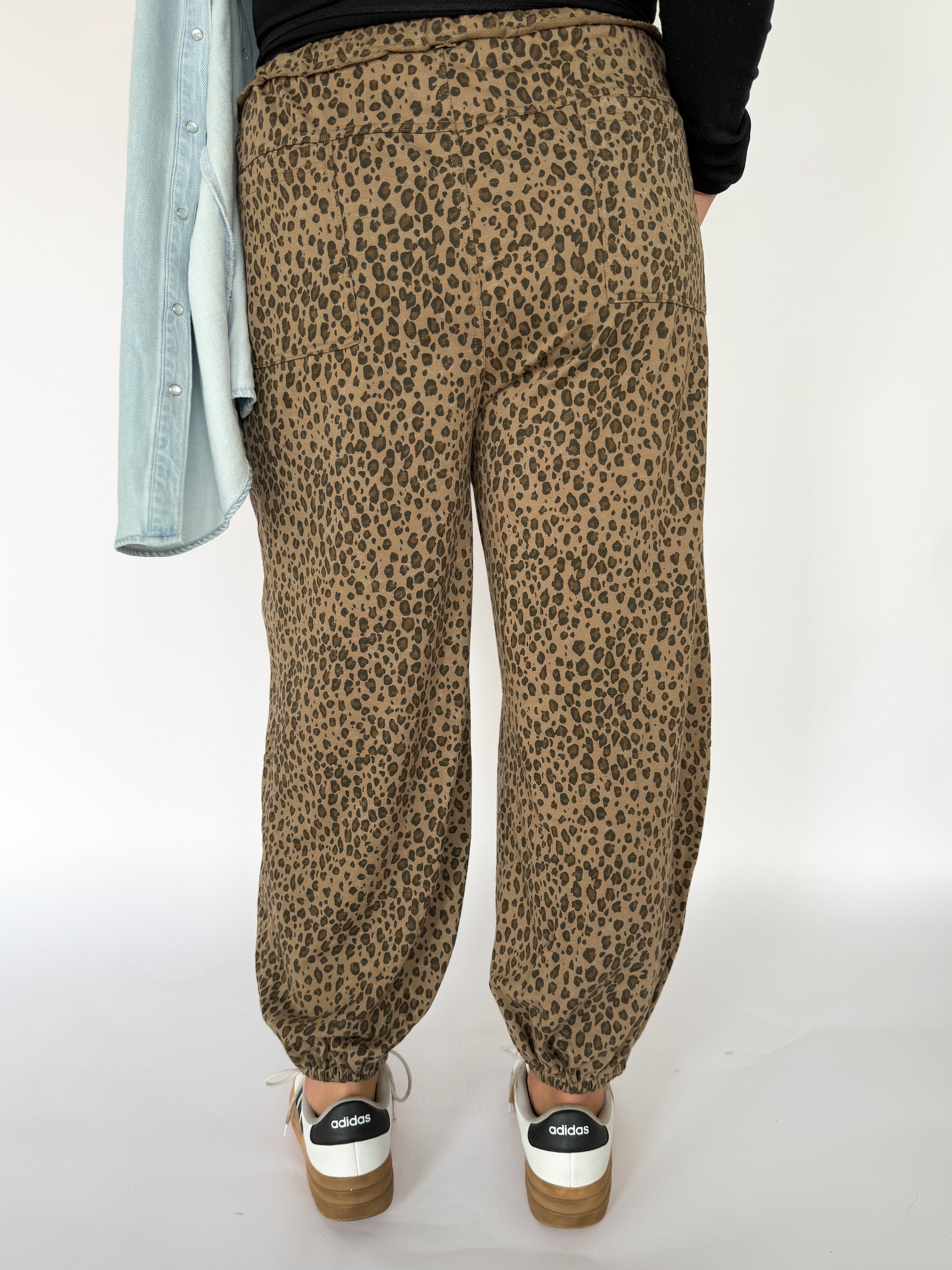 Leopard Terry Joggers - Ana Patricia Boutique