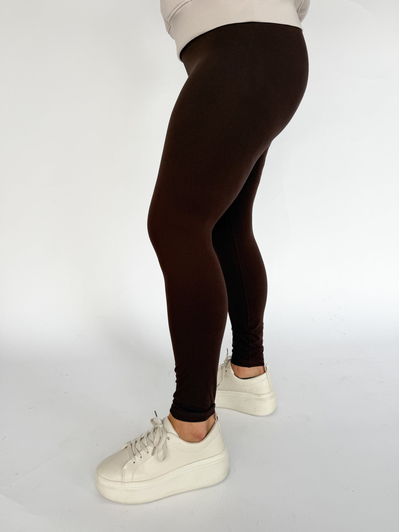 Full Length Leggings- Brown - Ana Patricia Boutique