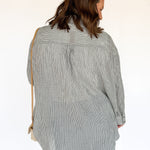 Soft Check Oversized Button Up-Blk/Wht - Ana Patricia Boutique