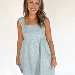 Floral Chambray Mini Dress - Ana Patricia Boutique