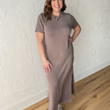 Scuba Maxi Dress- Mocha - Ana Patricia Boutique