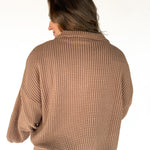 Half Button Waffle Knit Pullover - Ana Patricia Boutique