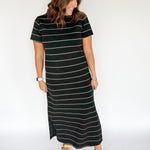 Scuba Maxi Dress- Stripe - Ana Patricia Boutique