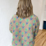 Floral Sherpa Jacket- Mocha - Ana Patricia Boutique