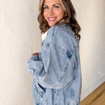 Sherpa Collared Denim Jacket - Ana Patricia Boutique