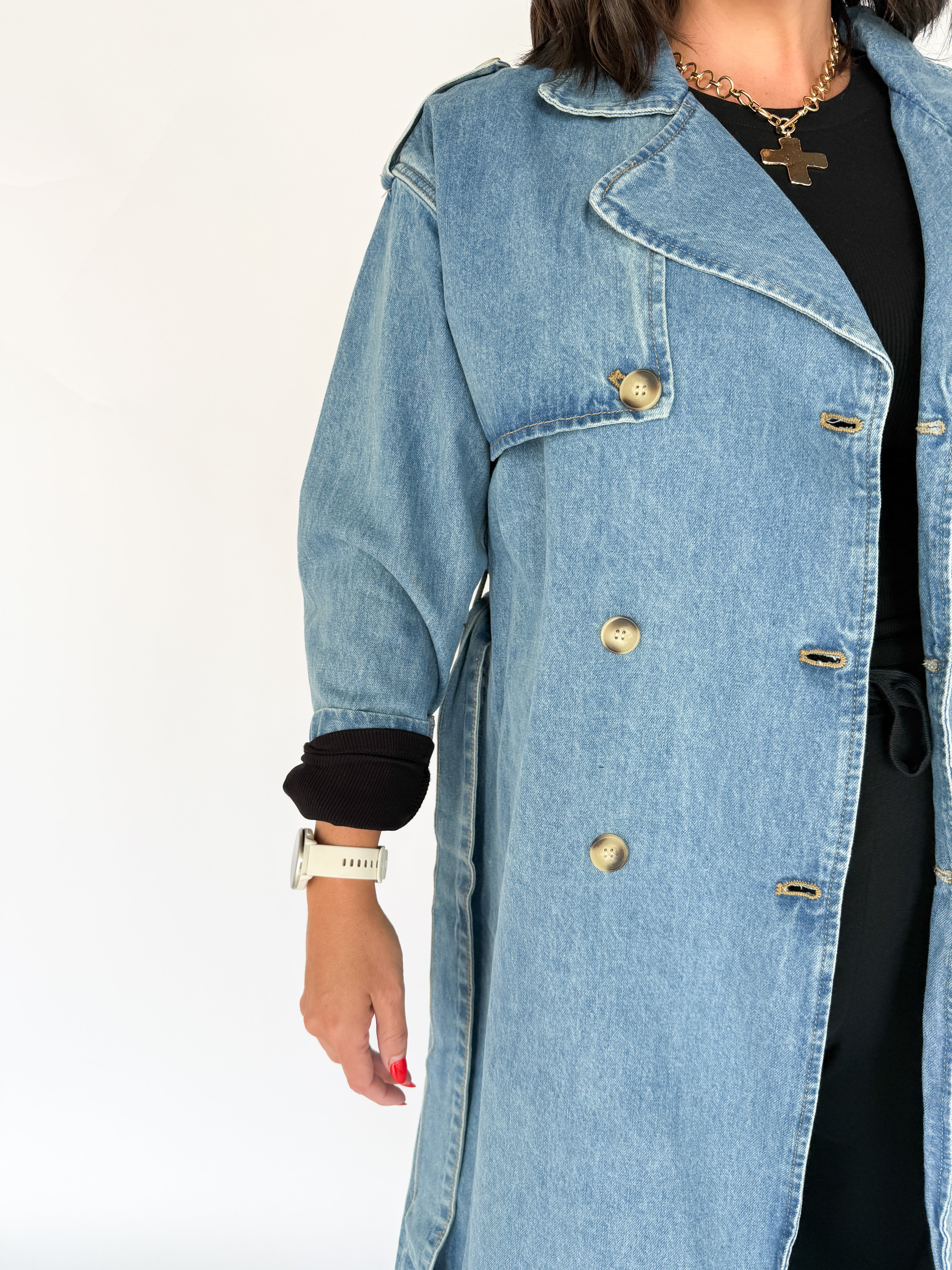 Denim Trench Coat - Ana Patricia Boutique