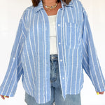 The Classic Blue and White Button Down - Ana Patricia Boutique
