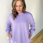 Hi-Lo Hem Pullover- Lavender - Ana Patricia Boutique