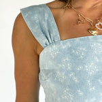 Floral Chambray Mini Dress - Ana Patricia Boutique