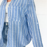 The Classic Blue and White Button Down - Ana Patricia Boutique