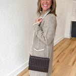 Lapel Collar Cardigan- Mocha - Ana Patricia Boutique