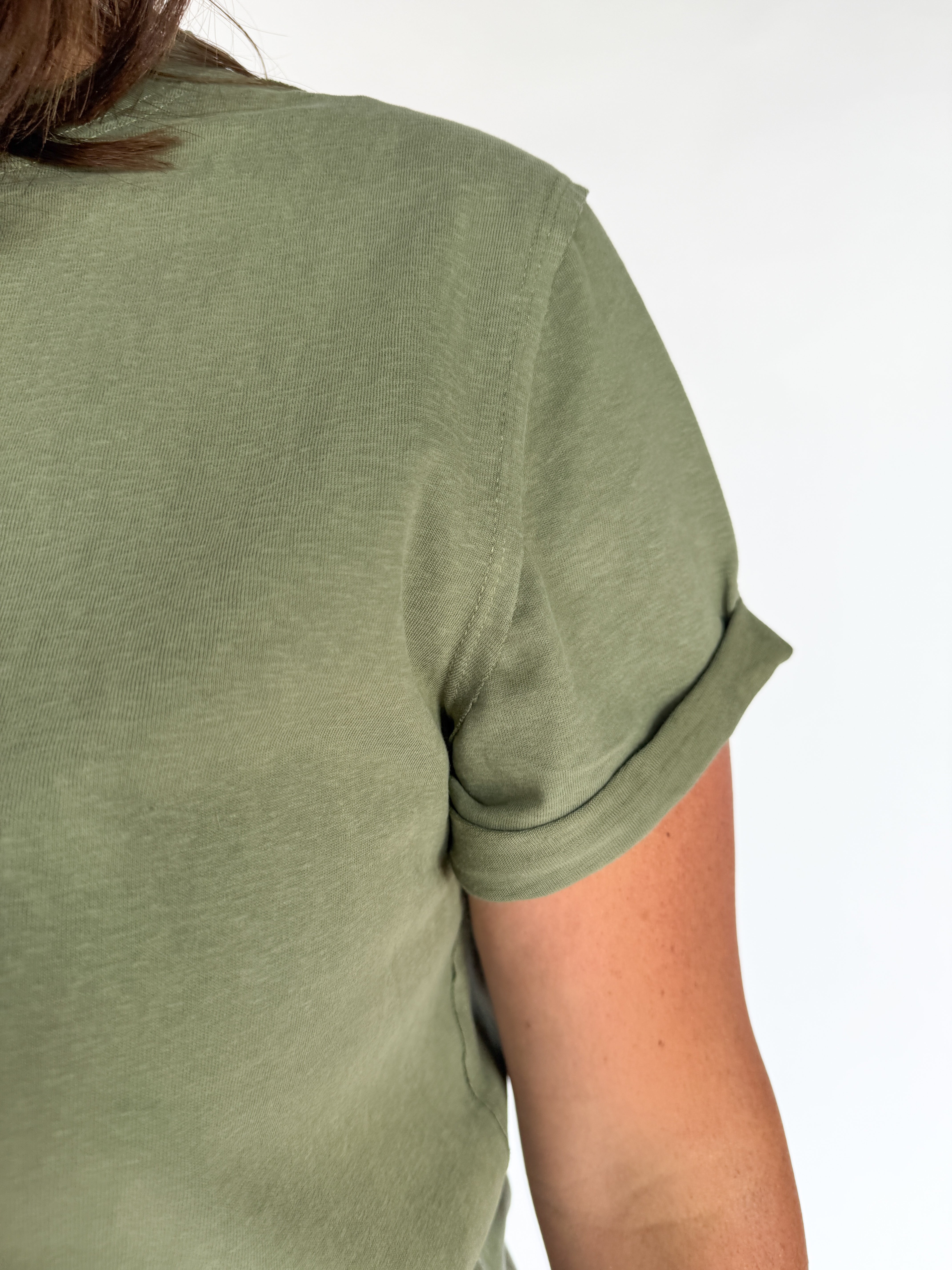 The Mali Basic Tee-Olive - Ana Patricia Boutique