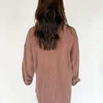 Mineral Wash Shacket-Chestnut - Ana Patricia Boutique