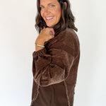 Button Down Jacket- Chocolate - Ana Patricia Boutique
