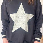Vintage Star Pullover- Black - Ana Patricia Boutique