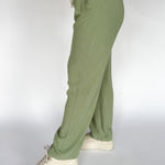 Barrel Leg Pants- Olive - Ana Patricia Boutique