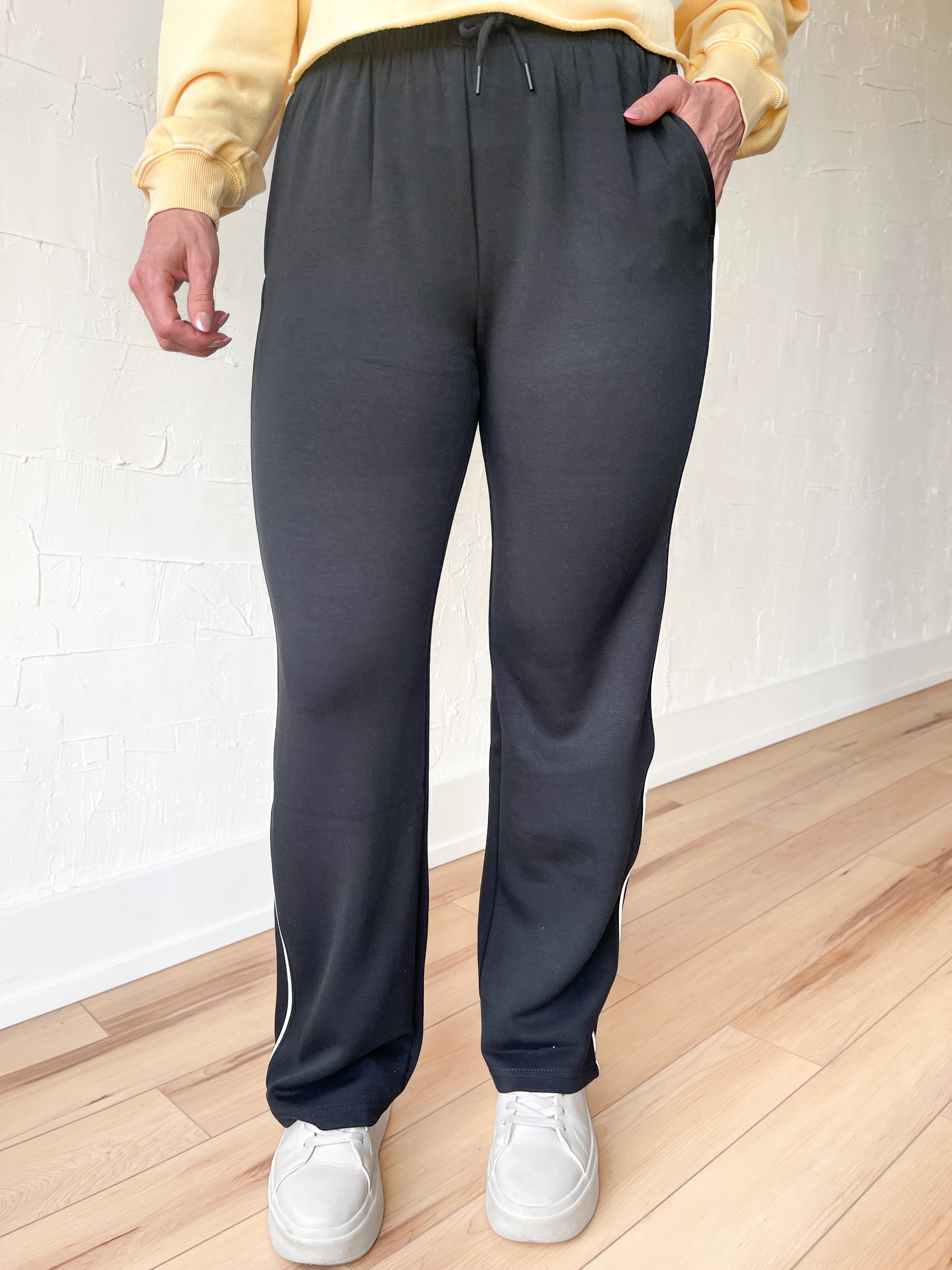 The Classic Stripe Pants- Black - Ana Patricia Boutique