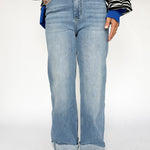 90's Cuff Hem Straight Jeans - Ana Patricia Boutique