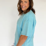 Mineral Wash Oversized Tee-Blue - Ana Patricia Boutique