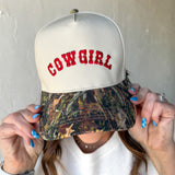 Cowgirl Camo Trucker Hat- Red - Ana Patricia Boutique