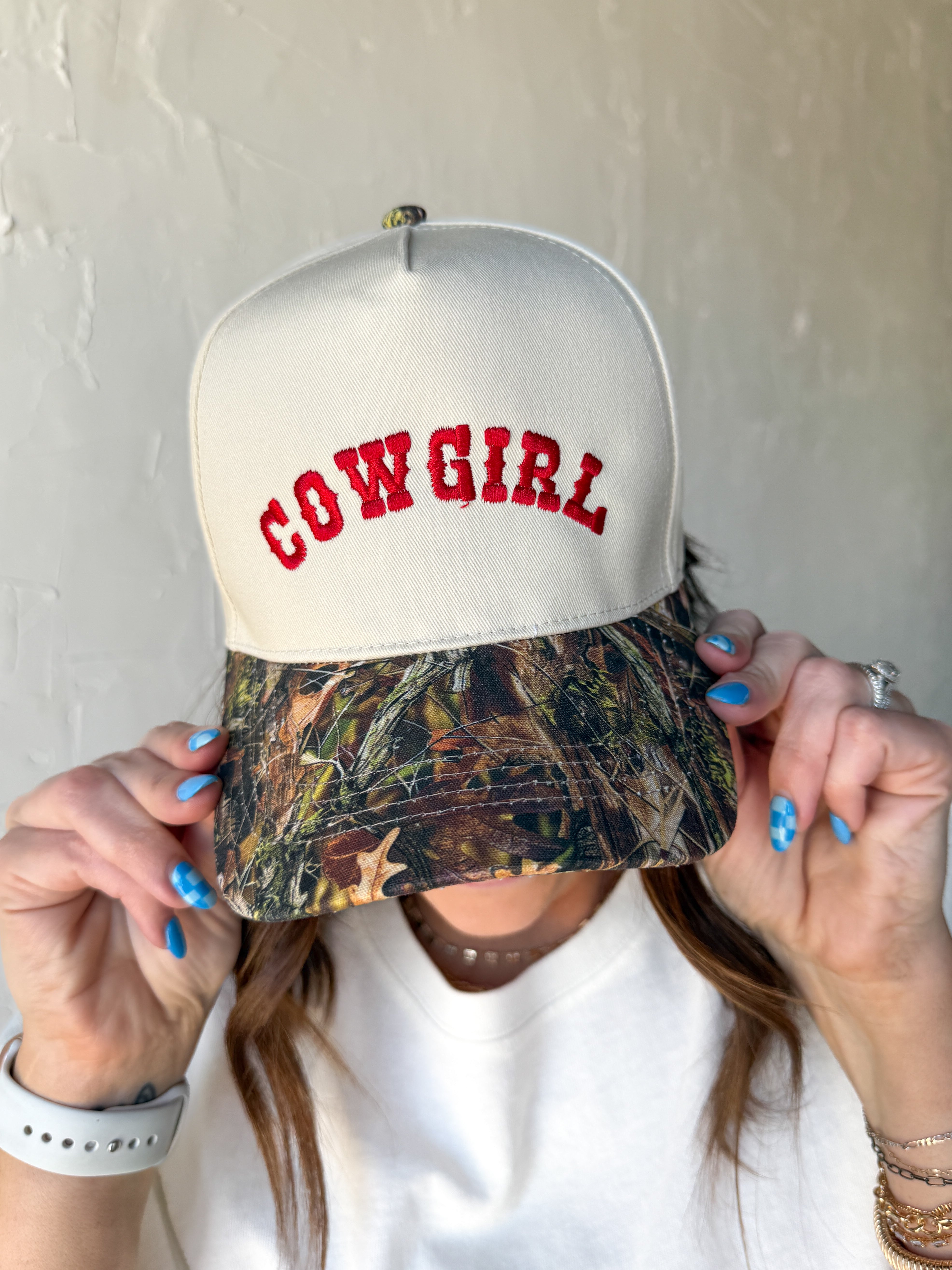 Cowgirl Camo Trucker Hat- Red - Ana Patricia Boutique