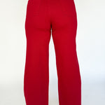 High Rise Twill Pants- Red Velvet - Ana Patricia Boutique