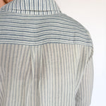 Muted Stripe Button Up- Off White/Blue - Ana Patricia Boutique